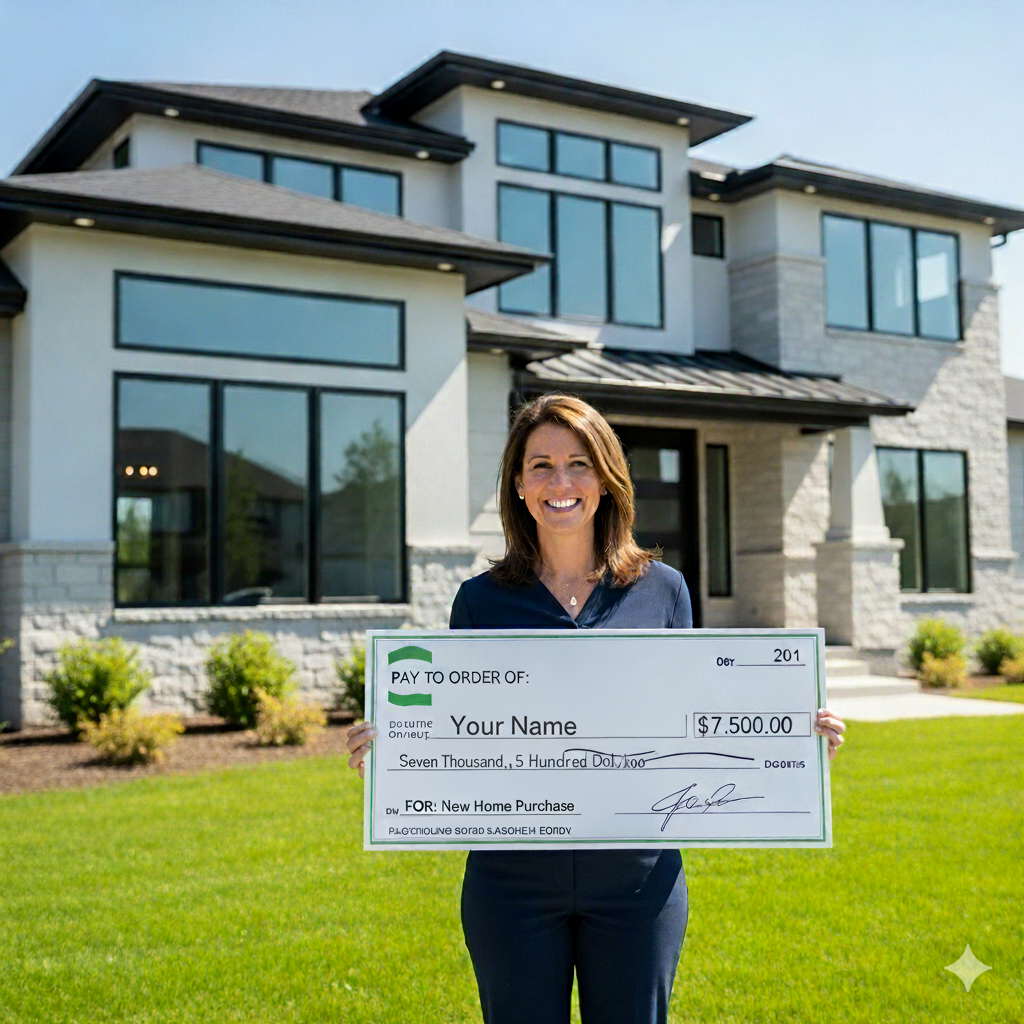 Money and real estate documents showing savings